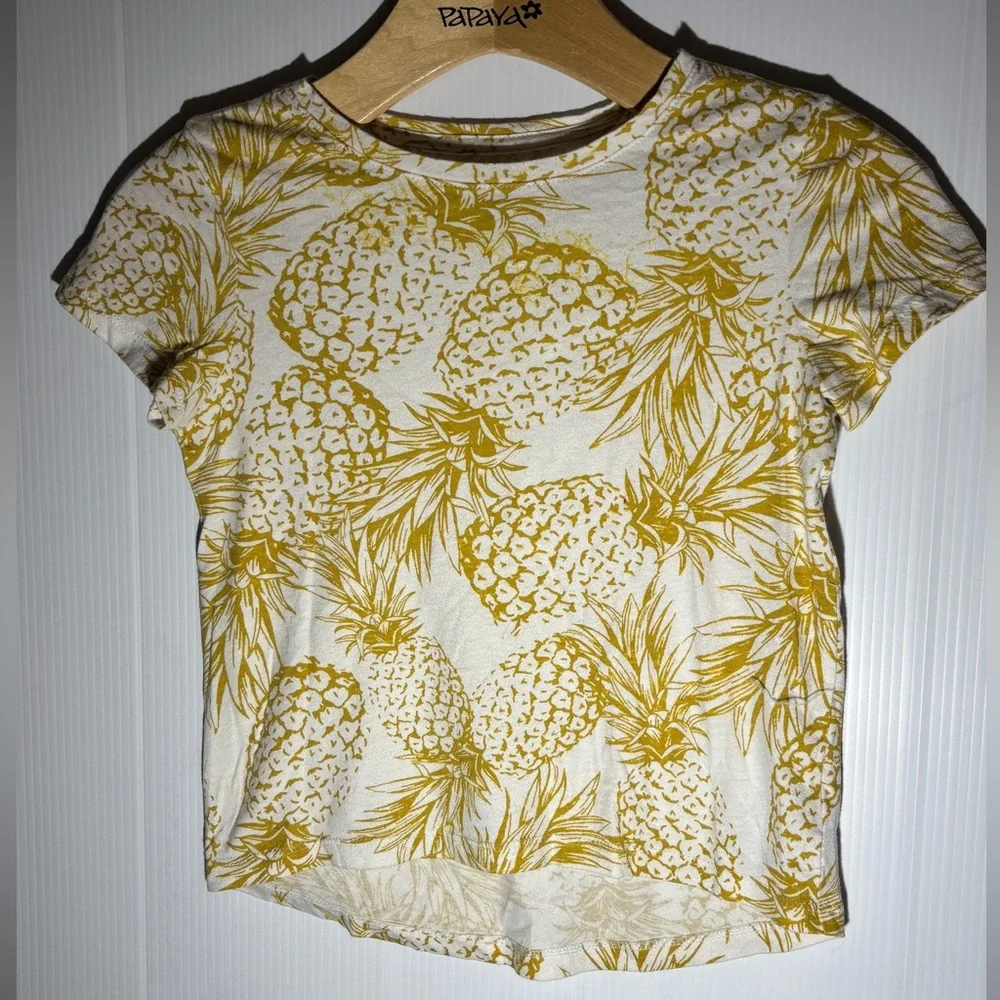 Old Navy Yellow Pineapple Print kids T shirt
